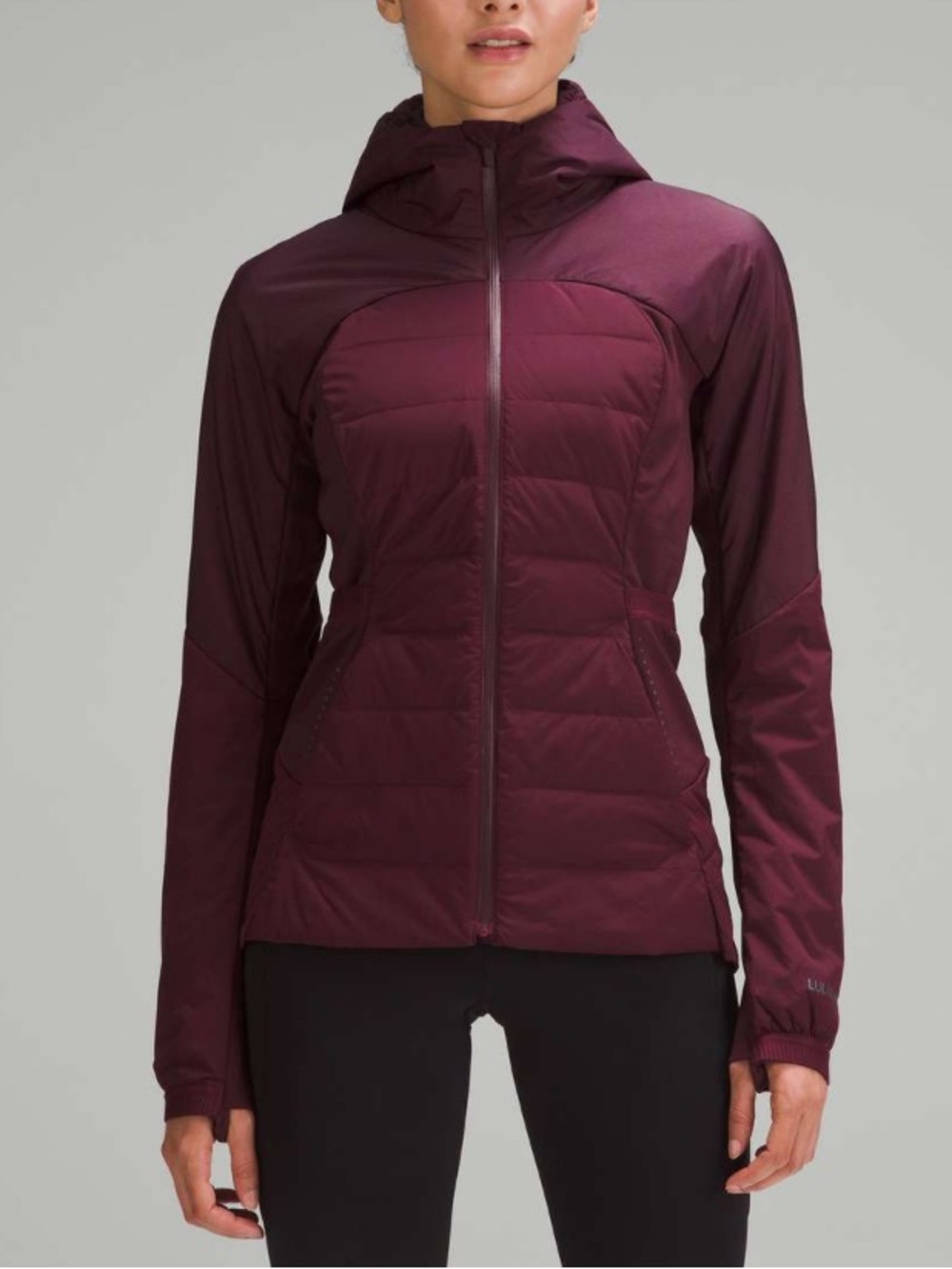 Lululemon Down for It All Jacket Cassis Plum Goose Down Hooded Jacket  Size 8
